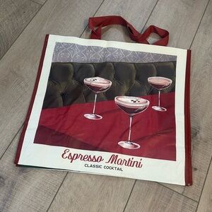 Homegoods TJMaxx Marshalls Viral Espresso Martini Print Shopper Tote Bag NWOT